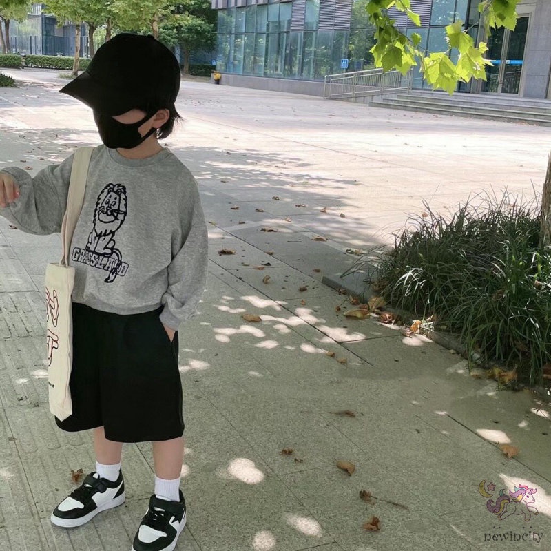 Áo hoodie họa tiết hoạt hình thời trang thu đông hàn quốc cho trẻ em