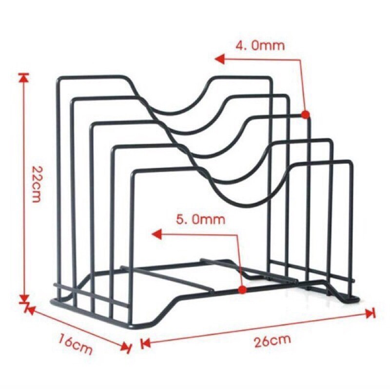 Giá Để Dao Thớt Nắp Nồi Tiện Lợi