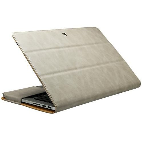 Bao da cao cấp Jisoncase cho Macbook (dạng quyển sổ) màu xám