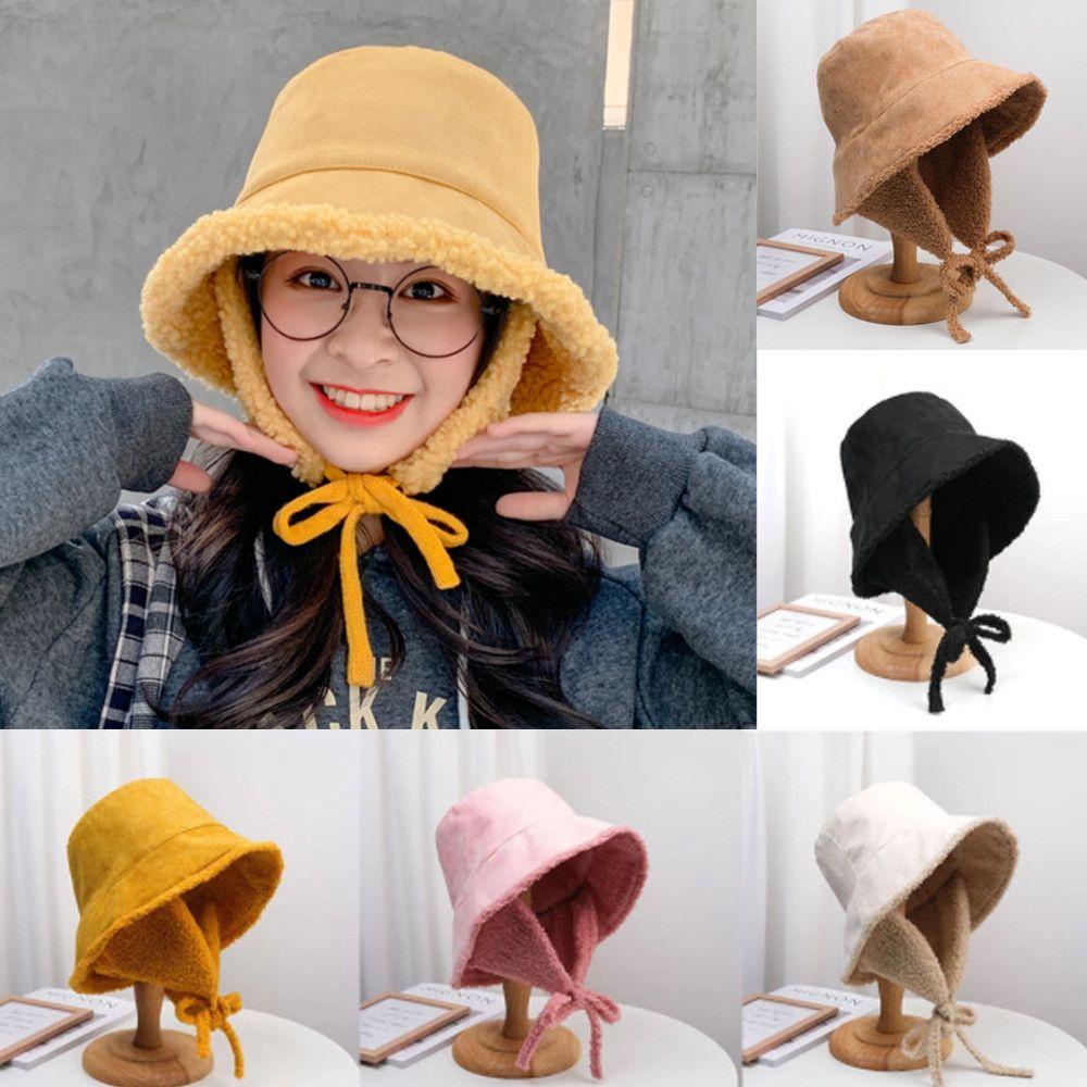 BORAG Mũ Bucket Lông Cừu Mềm Mại Bảo Vệ Tai Thời Trang Dành Cho Nam Và Nữ