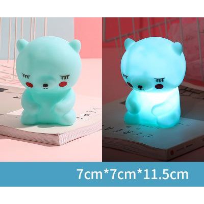 đèn ngủ gấu nhắm mắt DL4 Đèn Led Siêu Dễ Thương