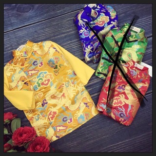 Áo dài gấm pha lụa