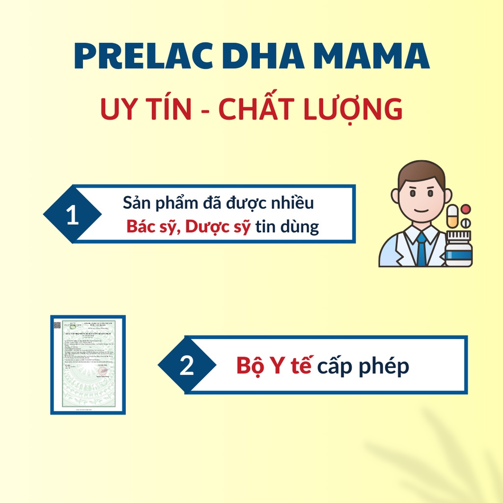 Viên uống Prelac DHA mama AN CHÂU bổ sung Vitamin, khoáng chất cho phụ nữ mang thai lọ 30 viên - Globalpharma