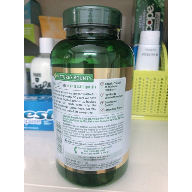 Dầu cá Nature's Bounty Fish Oil 1400mg 130 viên