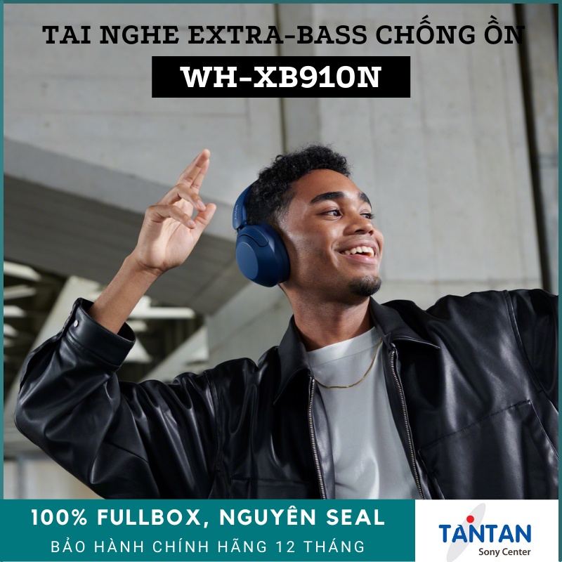 Tai Nghe BLUETOOTH EXTRA-BASS CHỐNG ỒN Sony WH-XB910N | Active Noise-Cancelling - Pin:30h - Điều khiển Cảm Ứng