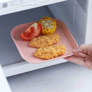 Đĩa lúa mạch hình vuông đựng snack/trái cây
