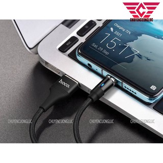Cáp sạc nhanh nam châm cổng Micro - Type C - Lightning - Hoco U76