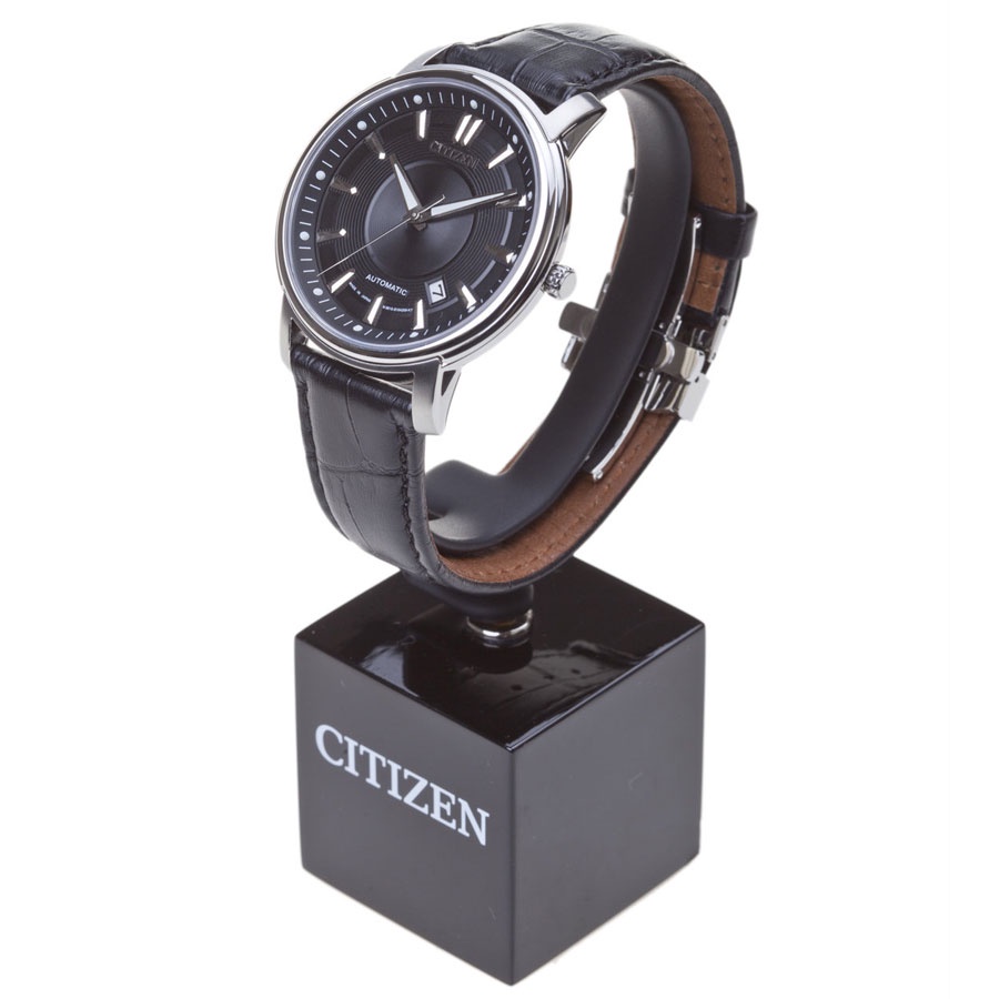 Đồng Hồ Citizen Nam Dây Da Máy Cơ-Automatic NB0000-01E - Mặt Đen (41mm)