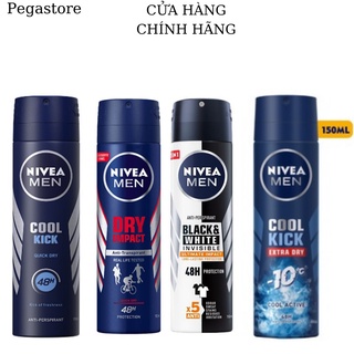 Xịt khử mùi nam NIVEA MEN sịt khử mùi NAM nivea Xịt khử mùi hôi nách NAM chai xịt nách 150ml