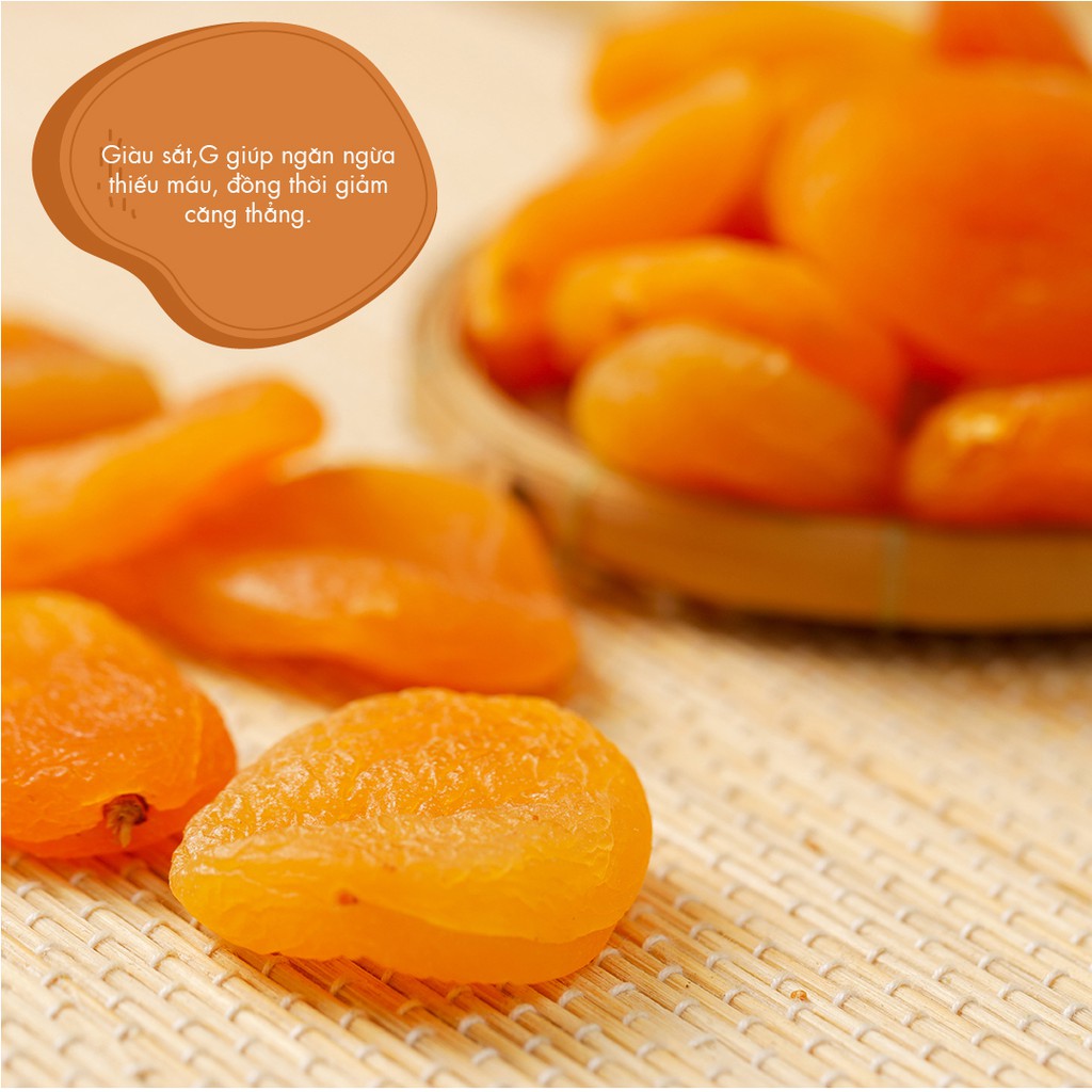 MƠ VÀNG THỔ NHĨ KỲ SẤY DẺO KHÔNG ĐƯỜNG ăn vặt healthy ăn kiêng ăn chay &amp; mẹ bầu giúp thanh nhiệt &amp; ổn định đường huyết