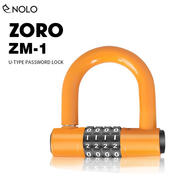 Khóa Chữ U 4 Số ZORO Model ZM1 Càng Khóa 12mm Chống Cắt Chống Khoan Chống Cưa Chịu Va Đập