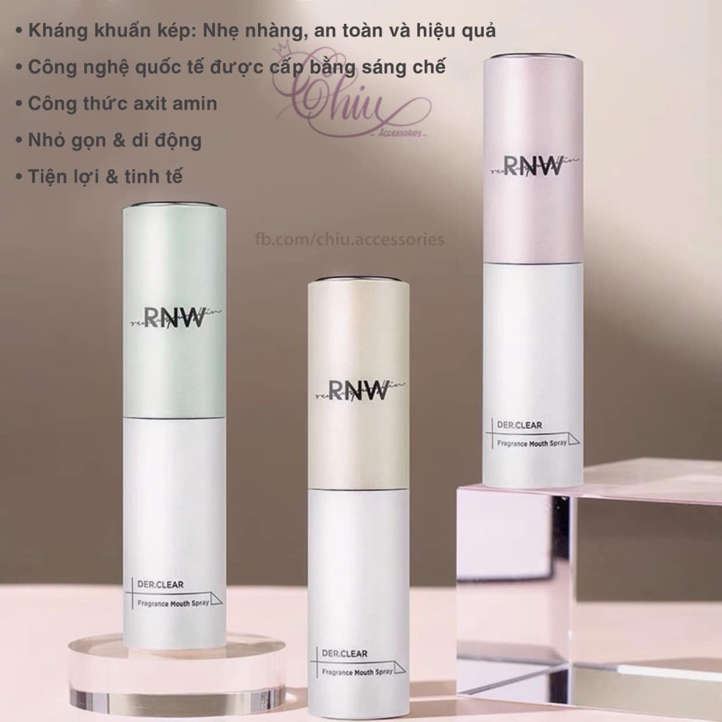 Xịt thơm miệng RNW hương trái cây 8ml (3 vị)