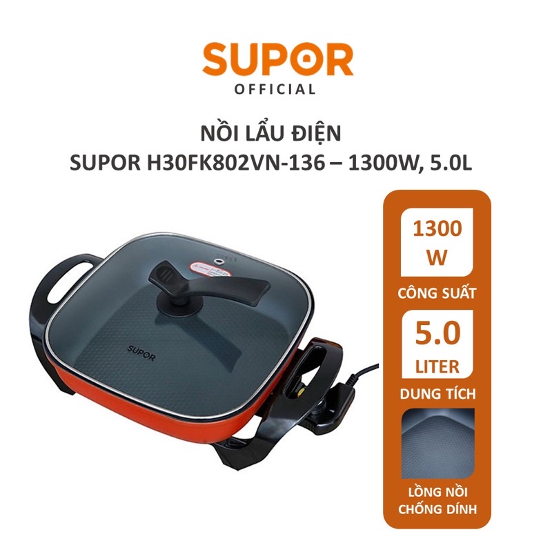 Nồi lẩu điện SUPOR H30FK802VN-136