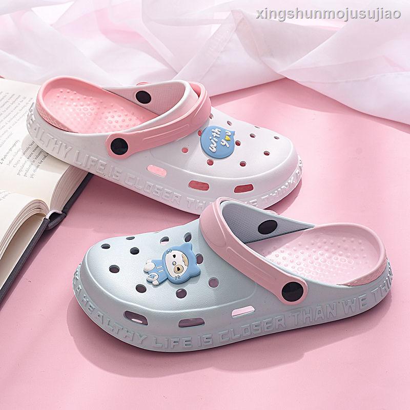 Dép crocs đế dày chống trượt thời trang mẫu 2021 cho nữ