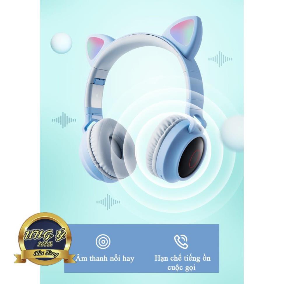 Tai Nghe Mèo Bluetooth, Headphone Tai Mèo Dễ Thương Có Mic,Âm Bass Mạnh Mẽ Và Dung Lượng Pin Khủng 400mAh BH 12 Tháng | BigBuy360 - bigbuy360.vn