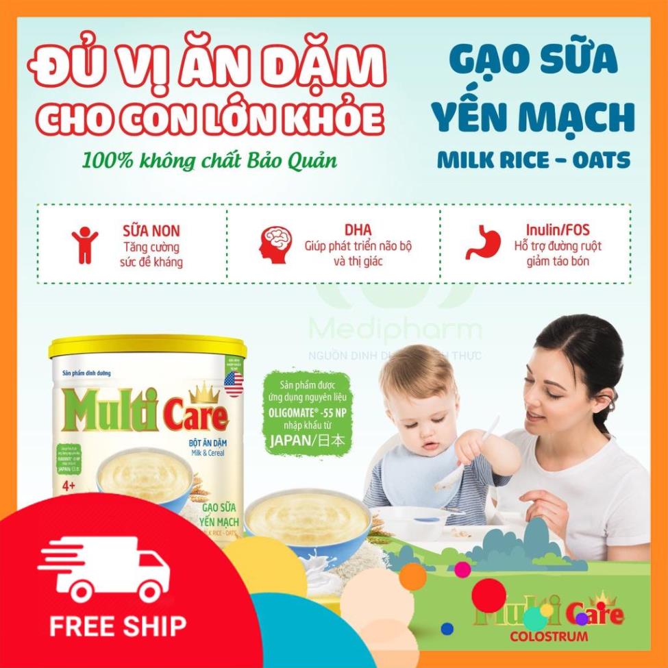 Bột ăn dặm cho bé từ 4 tháng MULTI CARE- bột cho trẻ ăn dặm - Freeship - dinh dưỡng, an toàn, chống táo bón