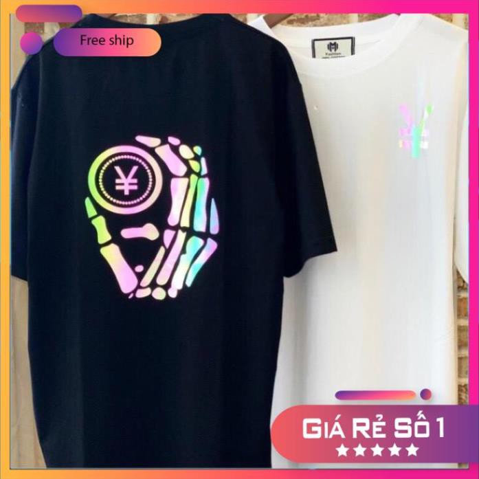 [FREE SHIP] Áo Thun Phản Quang DIRTY COINS BIG Form Rộng Tay Lỡ Phản Quang Đa Sắc