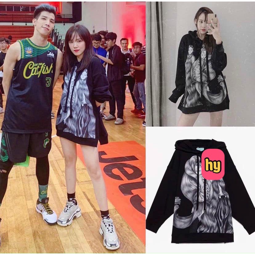 ÁO NỈ ĐEN HÌNH 2 CÔ GÁI | BigBuy360 - bigbuy360.vn