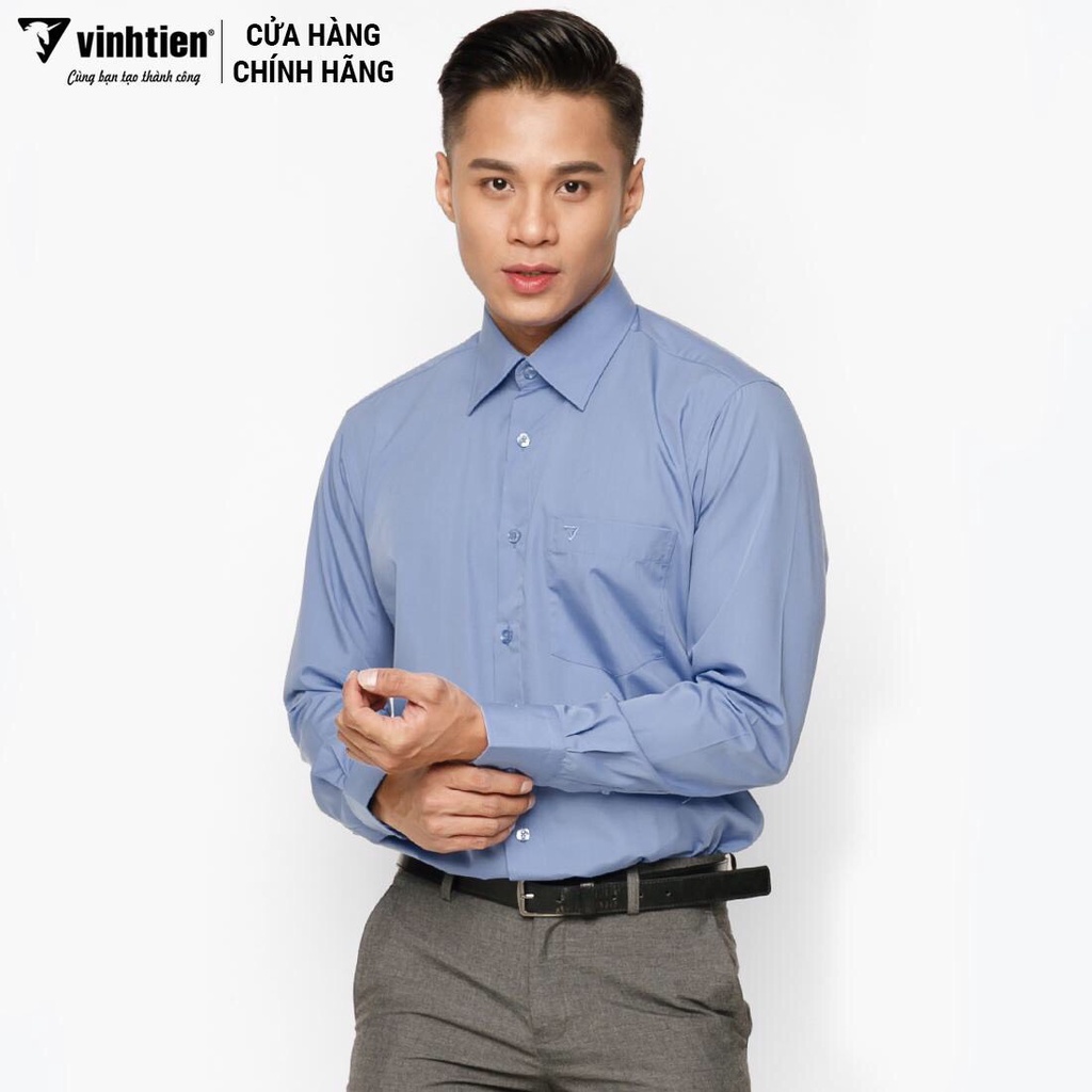 Áo Sơ Mi Dài Tay Trơn Màu Form Regular Vĩnh Tiến 325 - Nhiều Màu