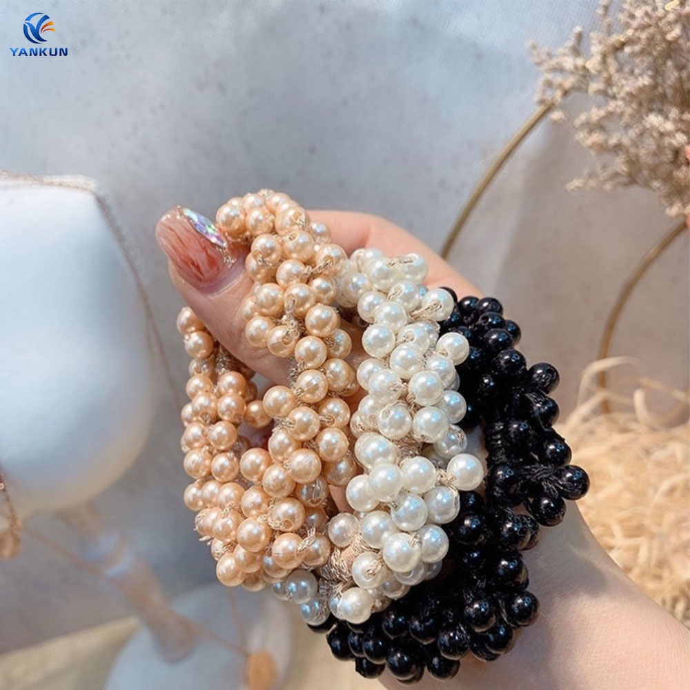 Dây Buộc Tóc Đính Ngọc Trai Giả Thời Trang Cho Nữ