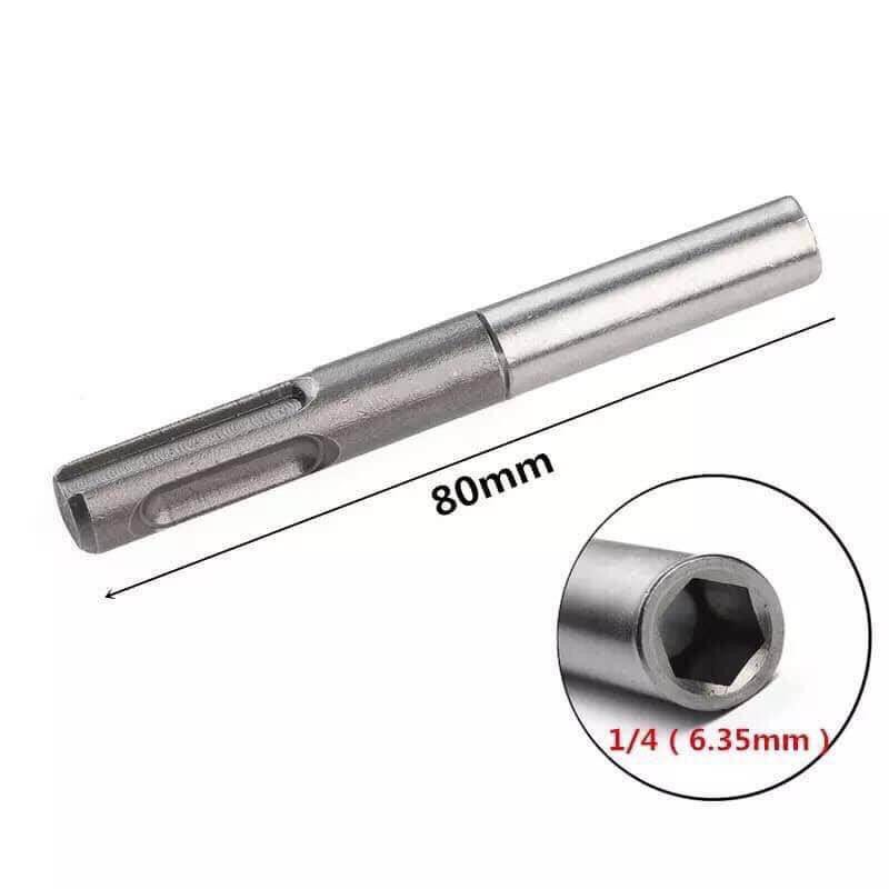 Bộ 14 đầu chụp bulong - Đầu bắn tôn vặn ốc bulong lục giác 6-19mm + 1 chân cài chuyển đổi để dùng cho khoan bê tông