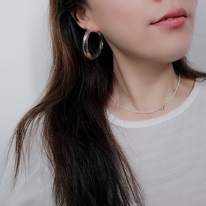 Khuyên Tai Dáng Dài Thiết Kế Trong Suốt Thời Trang Nhiều Kiểu Dáng Tùy Chọn