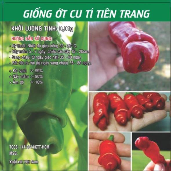 Hạt Giống Ớt Cu Tí Sai Trái 0.01gr