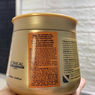 (Chính Hãng) Hấp Nhũ Vàng Loreal Siêu Phục Hồi Tóc Hư Tổn