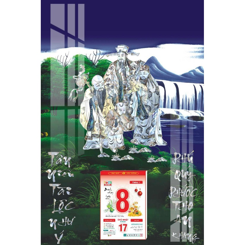 LỊCH TẾT 2024  - LỊCH GỖ TREO TƯỜNG LAMINATE 2024  - BÌA LỊCH TRÁNG GƯƠNG CAO CẤP