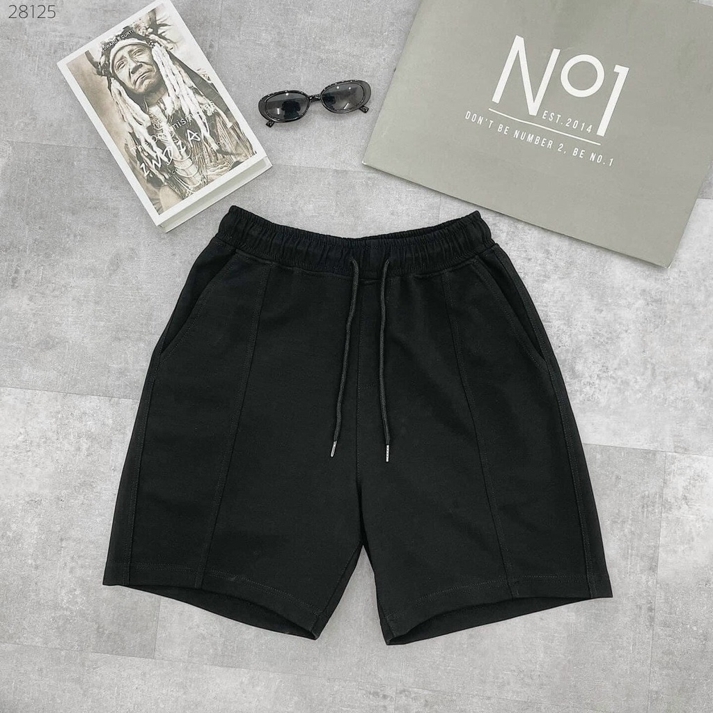 Quần Short Nam Poly Trắng Đen Phối Line Form Đẹp Chất Dày Dặn Short Unisex Mr Smile 99 Shop
