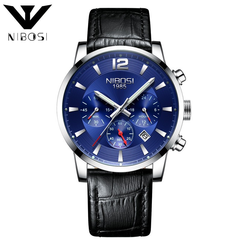 Đồng hồ nam Nibosi 2329 dây da cao cấp Bán lẻ giá sỉ