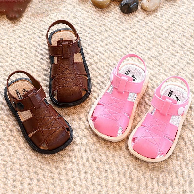 Sandal đế mềm màu trơn thời trang đi biển cho bé