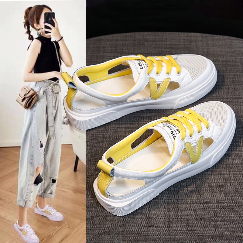 Giày thể thao nữ giá rẻ chất lượng cao hở gót đế 3 phân (ảnh thật ở cuối)