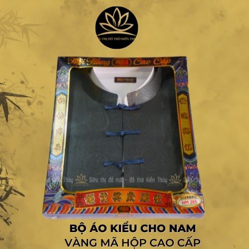 [VÀNG MÃ HỘP CAO CẤP] Bộ áo Tôn Trung Sơn cho nam bằng giấy vàng mã loại đẹp SET quần áo mã cho nam 