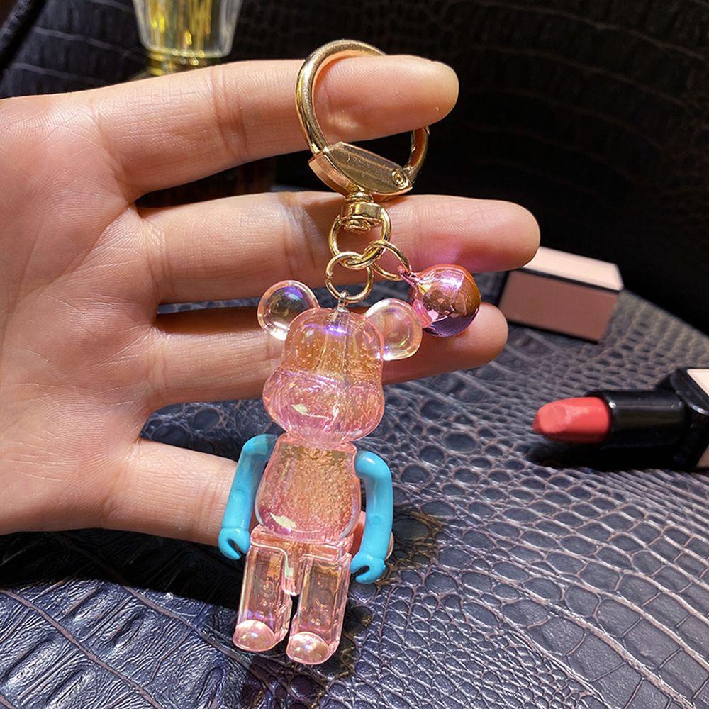 Móc Khóa Hình Gấu Bông Trong Suốt Dễ Thương