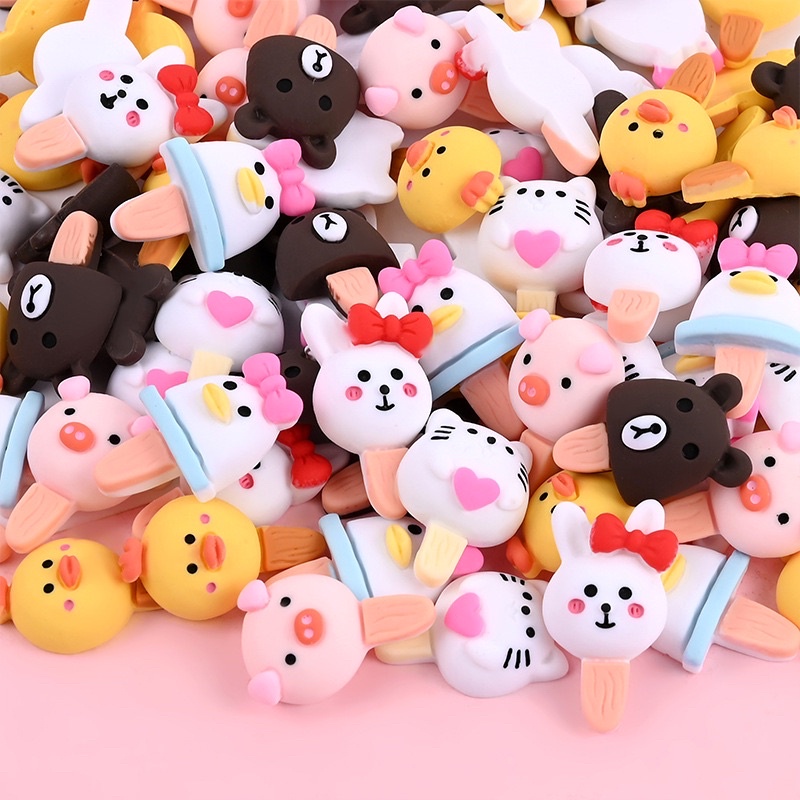 charm que kem hình thú nguyên liệu slime / trang trí ốp lưng điện thoại iphone / nhà búp bê doll house
