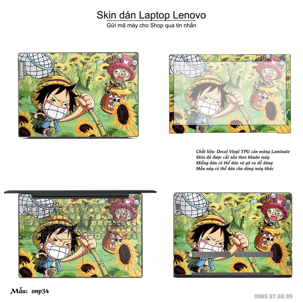 Skin dán Laptop Lenovo in hình One Piece _nhiều mẫu 23 (inbox mã máy cho Shop)