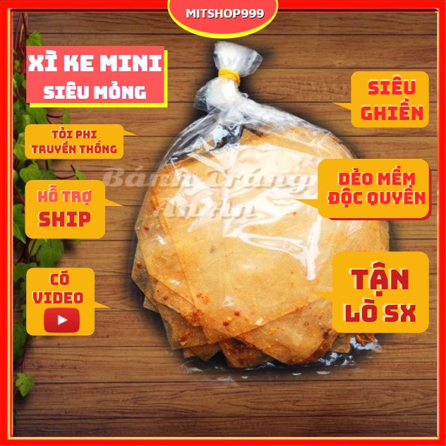 Bánh Tráng Muối Nhuyễn Xì Ke Muối Tỏi Mini  Lò SX  Bánh Tráng Trộn Phơi Sương Muối Tây Ninh Mua 20 Tặng 01 Gương Mini