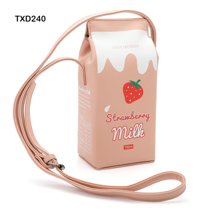🍀 Túi đeo chéo nữ đẹp hình hộp sữa siêu dễ thương TXH240