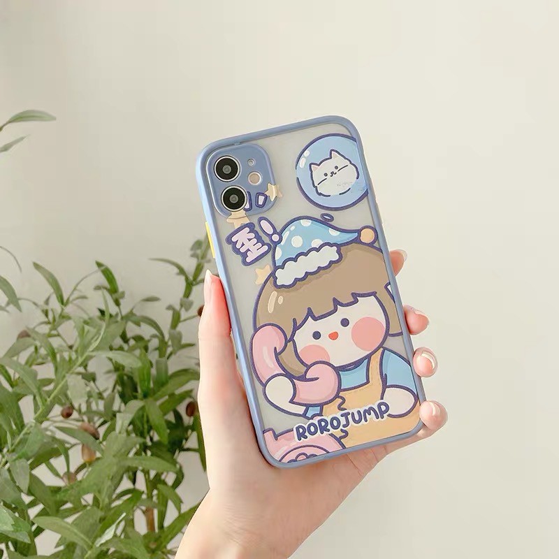 Ốp iPhone bảo vệ camera cô gái ngộ nghĩnh iPhone 7 8 7 Plus 8 Plus X Xs Xr XsMax iPhone 11 11 Pro 11 Promax Cú Mèo Case