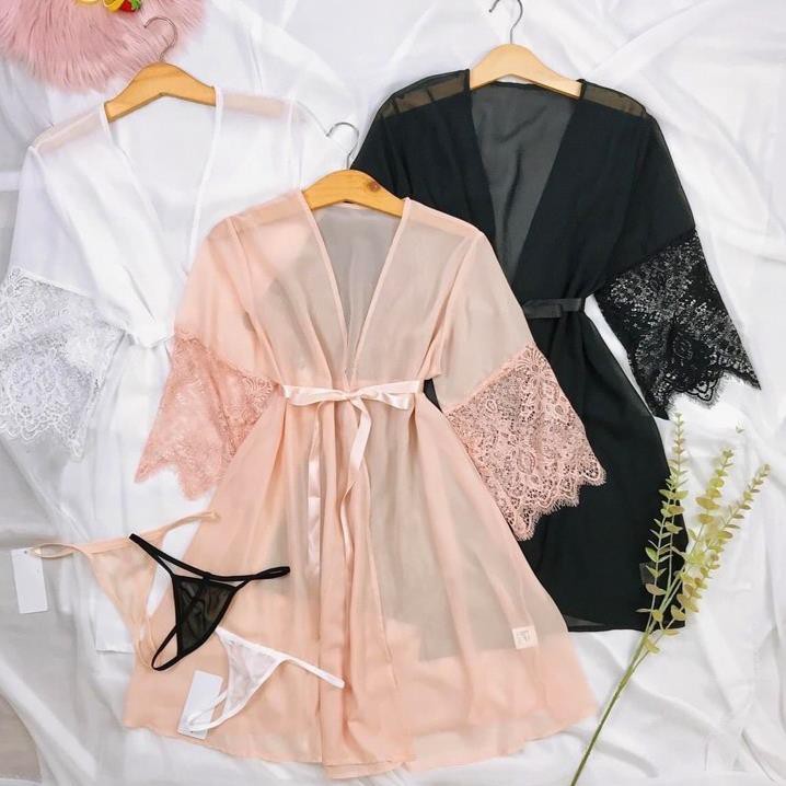 Váy ngủ xuyên thấu gợi cảm kiểu áo choàng kimono hàng nhập cao cấp | BigBuy360 - bigbuy360.vn