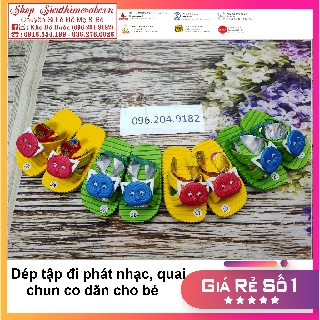 Sỉ 10 đôi dép tập đi phát nhạc quai chun mềm