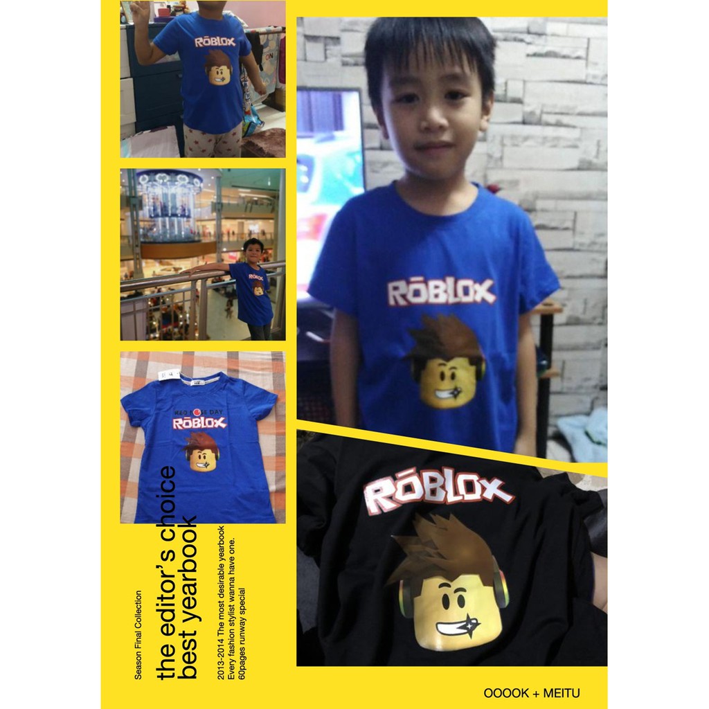 Roblox bé trai áo phông cotton in áo mùa hè Quần áo thời trang trẻ em boys tee tops