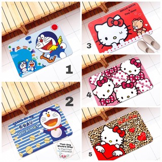 Thảm chùi chân lông mịn cao cấp chống trượt - thảm đoraemon thảm kitty