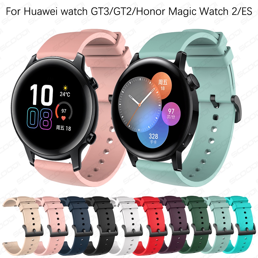 Dây Đeo Silicon Mềm 20Mm Cho Đồng Hồ Thông Minh Huawei Watch GT3 42MM / GT 2 / Honor Magic Watch 2 / ES