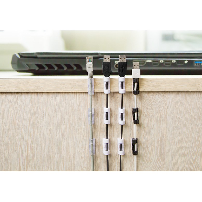 Vỉ 20 Kẹp Cố Định Dây Điện, Giữ Dây Cáp Sạc Thông Minh Chống Rối – Dumi Shop