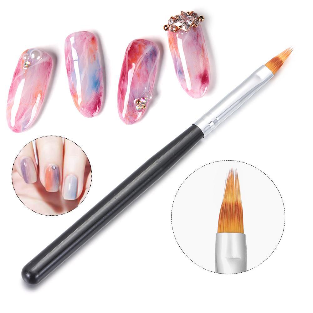 LAYOR1 1 Cọ Sơn Móng Tay Tạo Hiệu Ứng Gradient Với Tay Cầm Gỗ Thời Trang