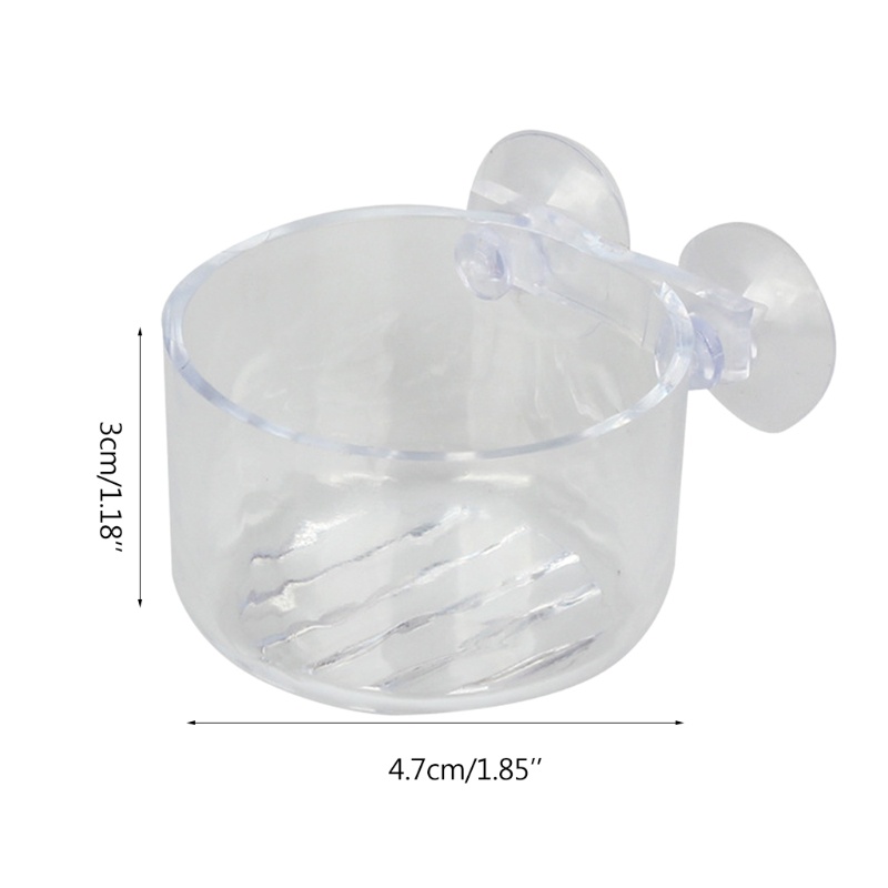 Aoto Set 2 Cốc Đựng Thức Ăn Cho Cá Hình Nón Trong Suốt Kèm Cốc Hút Tiện Dụng