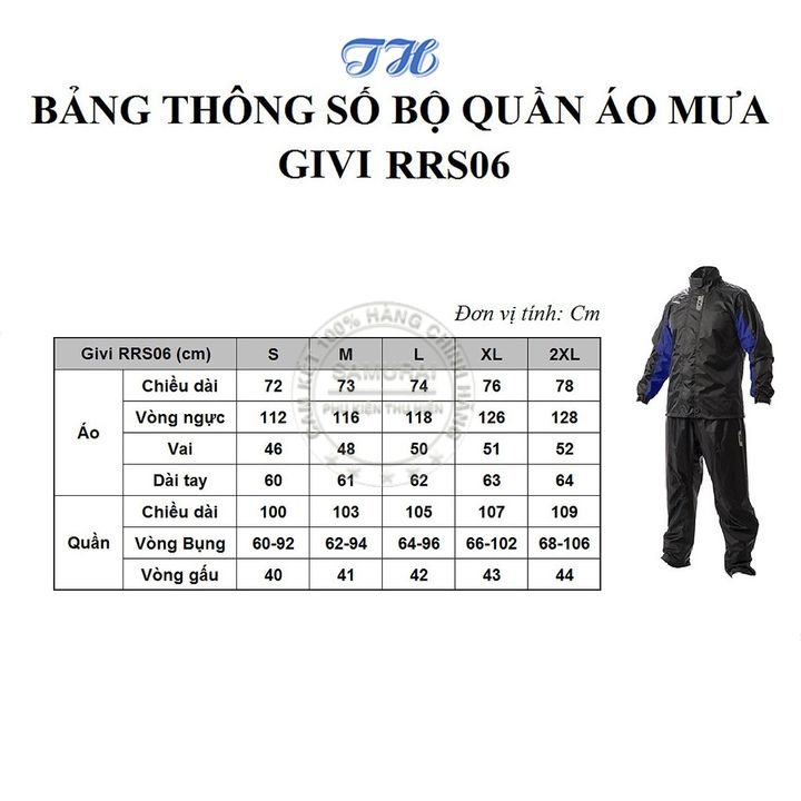 Áo mưa givi RRS06, áo mưa bộ chống thấm nước tốt hàng chính hãng