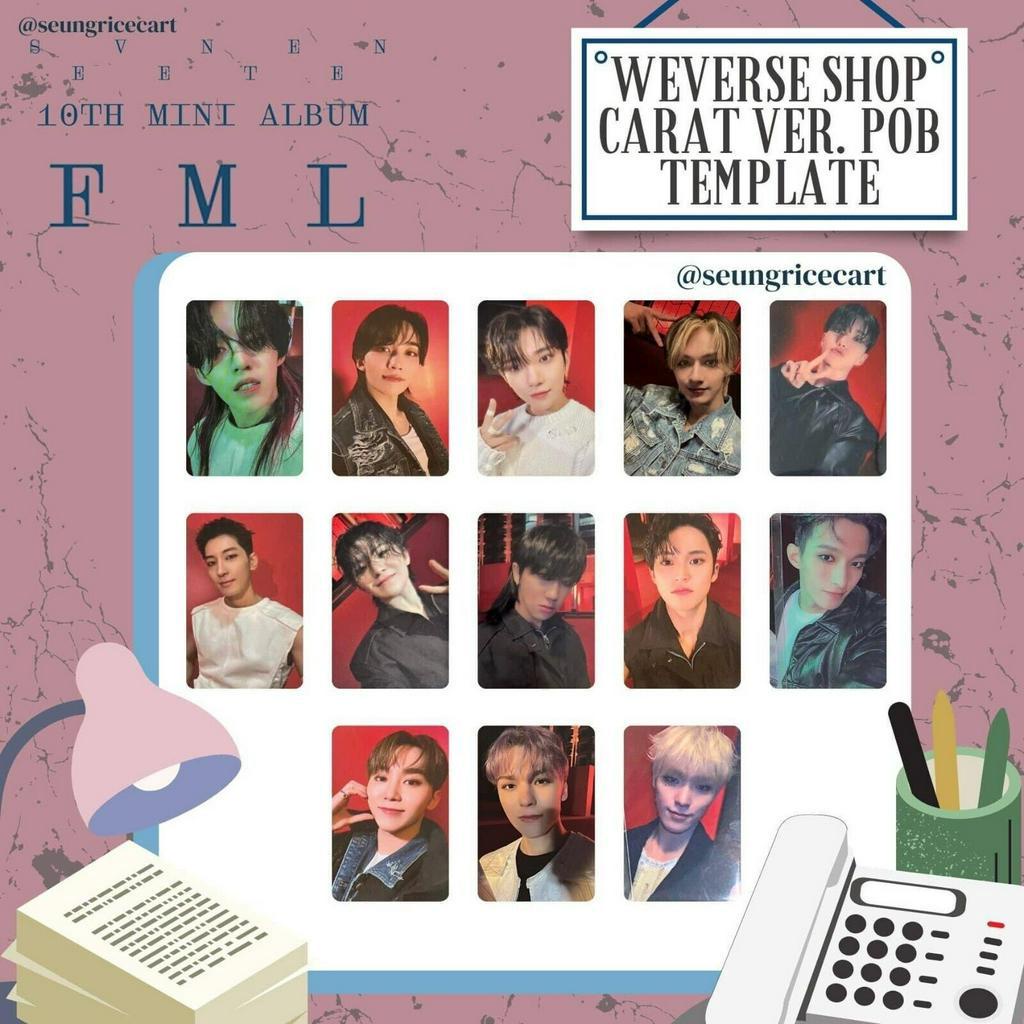 Có sẵn lẻ card pre FML - SEVENTEEN - WEVERSE POB